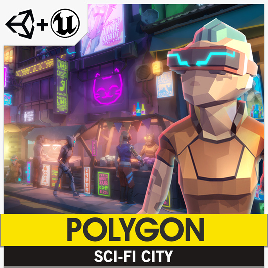 POLYGON - Sci Fi City - Low Poly 3D Game Assets