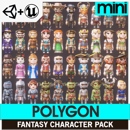 POLYGON MINI | Fantasy Characters | Mobile 3D Asset Pack – Synty Store