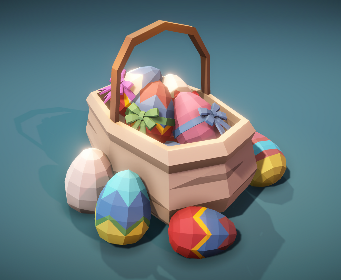 Polygon Easter 3D asset pack for Unity and Unreal Engine game development