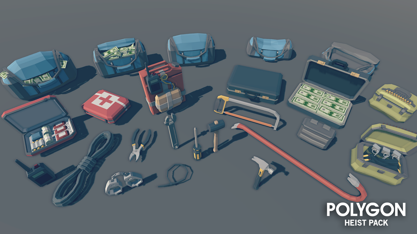 POLYGON - Heist Pack - Synty Studios - Unity and Unreal 3D low poly assets for game development