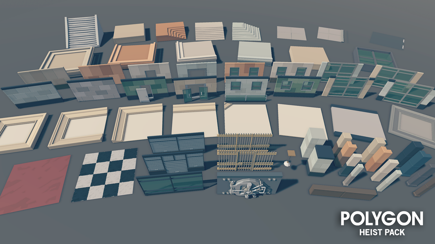 POLYGON - Heist Pack - Synty Studios - Unity and Unreal 3D low poly assets for game development