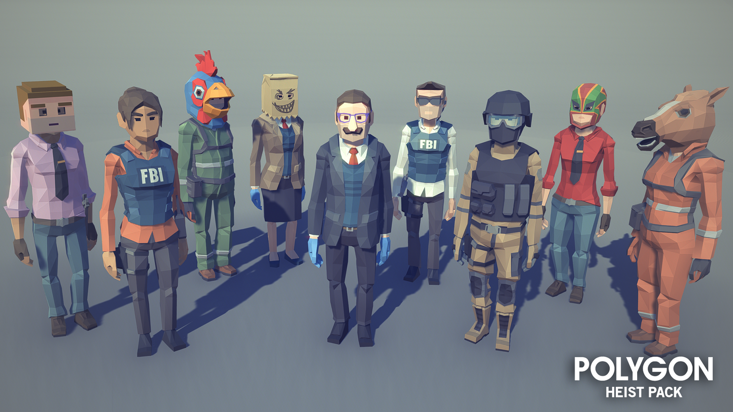 POLYGON - Heist Pack - Synty Studios - Unity and Unreal 3D low poly assets for game development