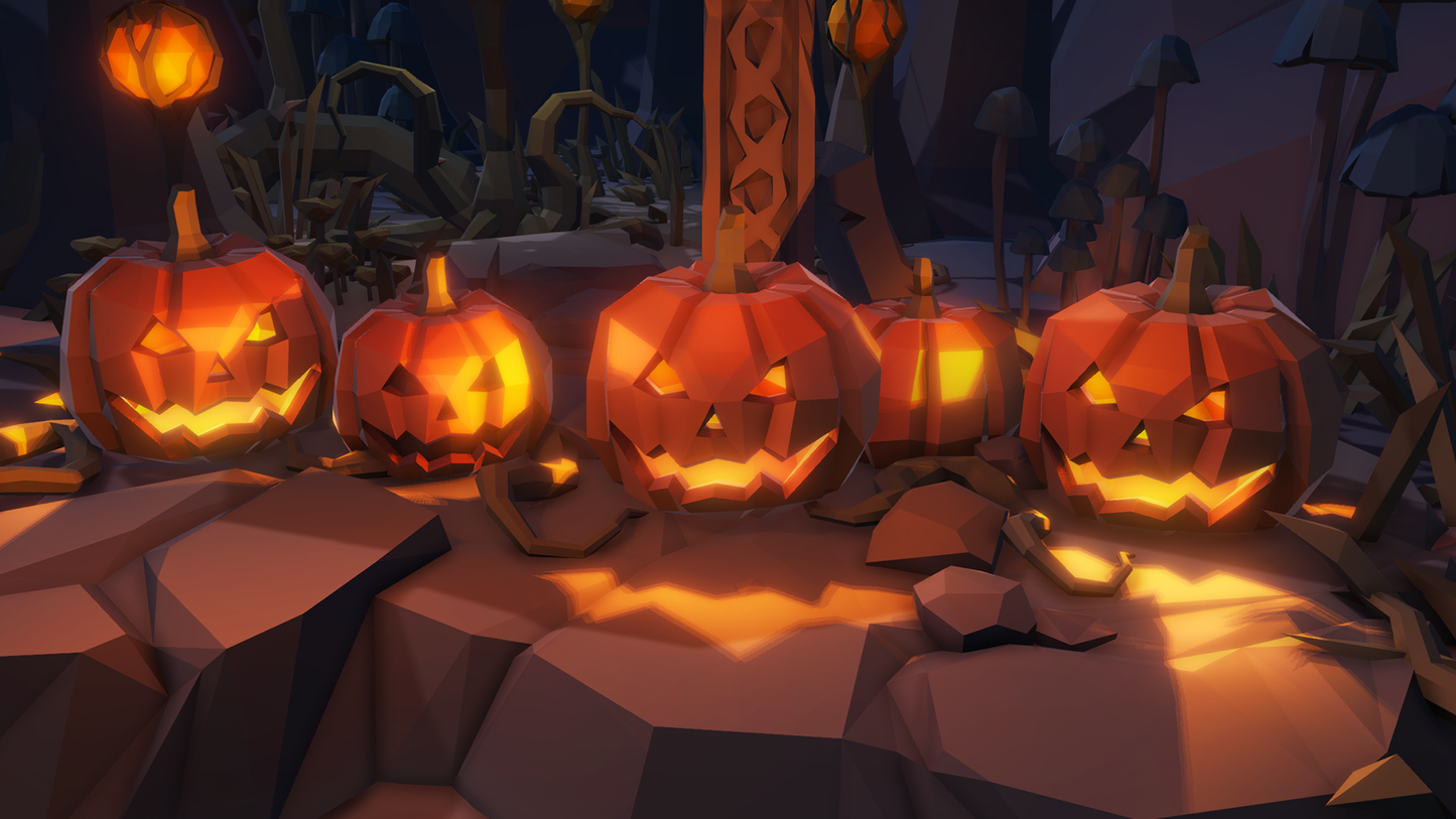 POLYGON 3D Pumpkin Game Assets