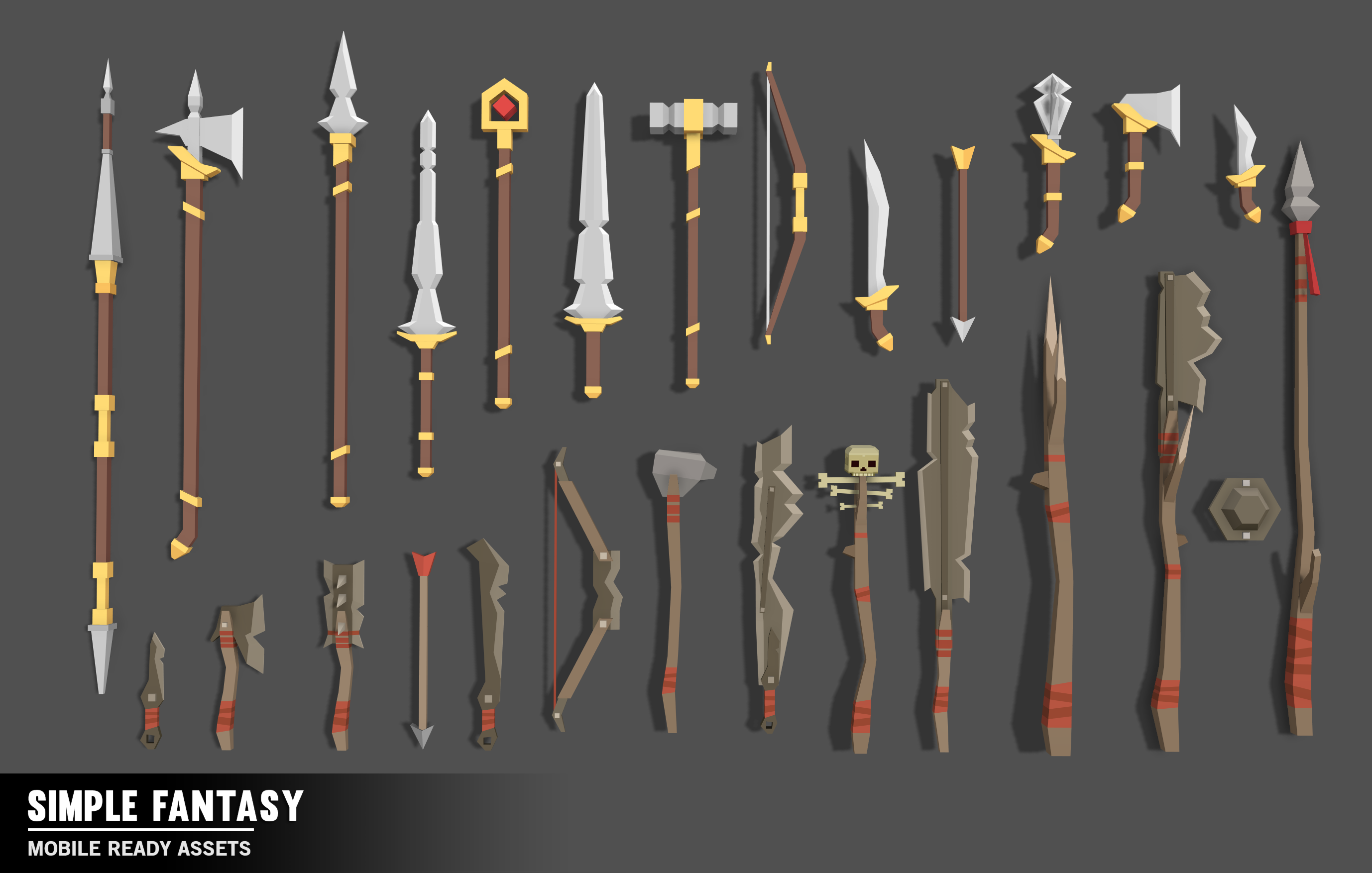 Simple cartoon assets. Оружие Low Poly. Оружие средневековье Low Poly. Паки на Юнити оружие. Simple Fantasy Assets.