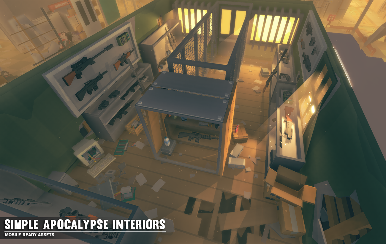 Simple Apocalypse Interiors - Cartoon Assets - Synty Studios - Unity and Unreal 3D low poly assets for game development