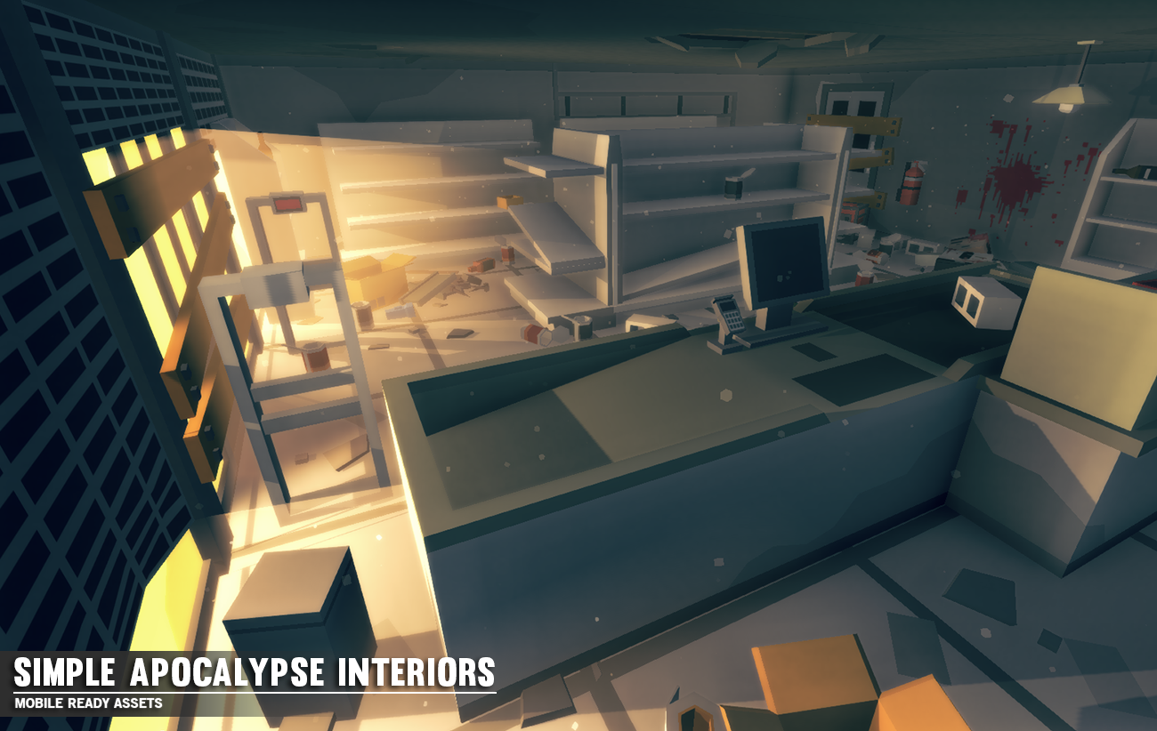 Simple Apocalypse Interiors - Cartoon Assets - Synty Studios - Unity and Unreal 3D low poly assets for game development