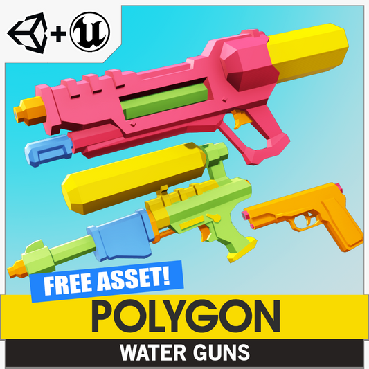 Free Polygon Water Guns Game Asset Pack